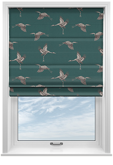 Cranes, Jade - Roman Blind